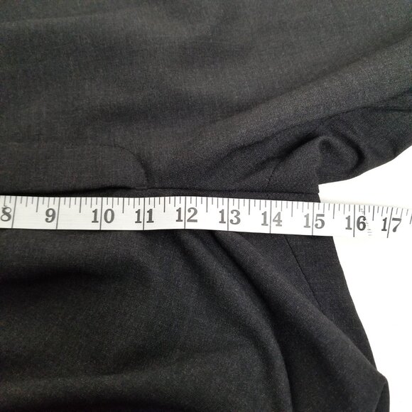 GS Mens Dress Pants 46/30 Charcoal Black Wool Blend Professional Business Formal - Picture 9 of 9